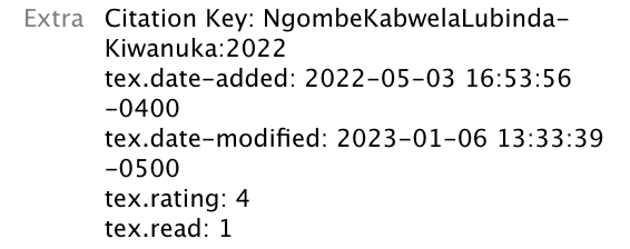 Extra fields from a BibTeX file